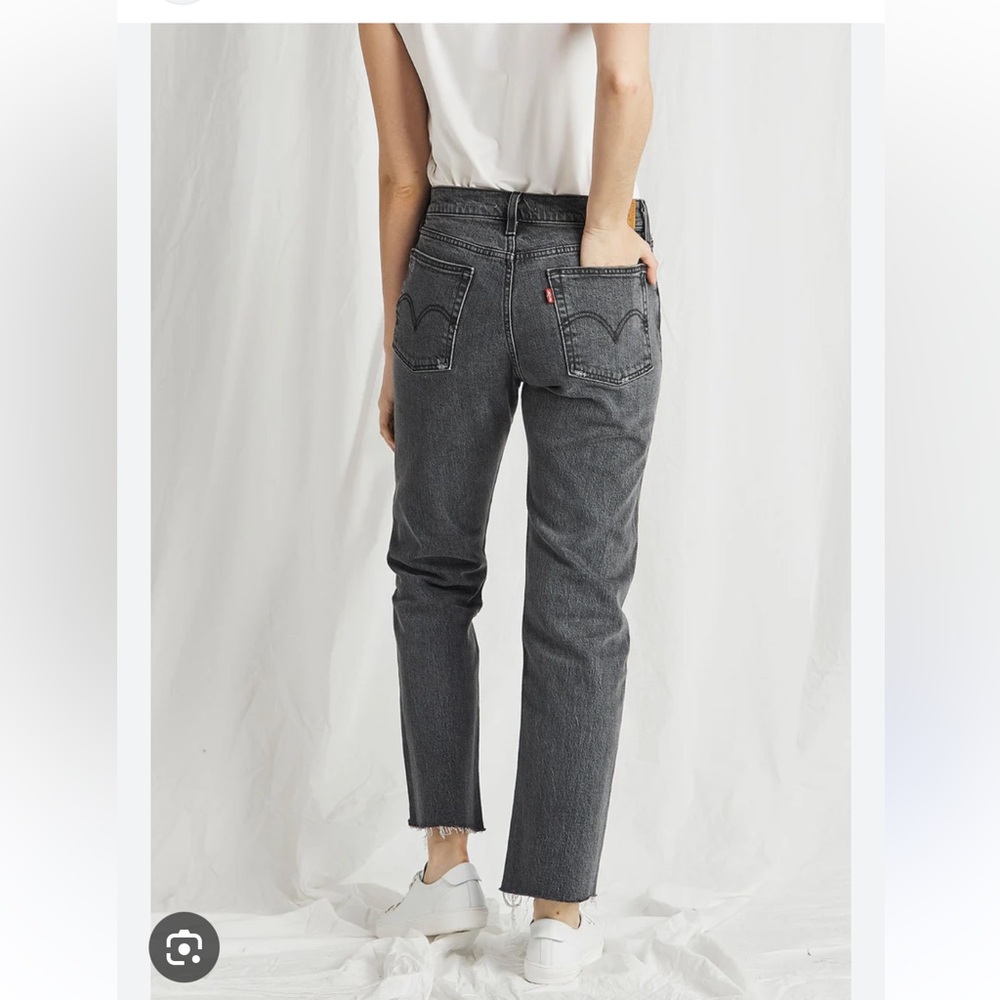 Levi's Gray Straight Leg Jeans for Women